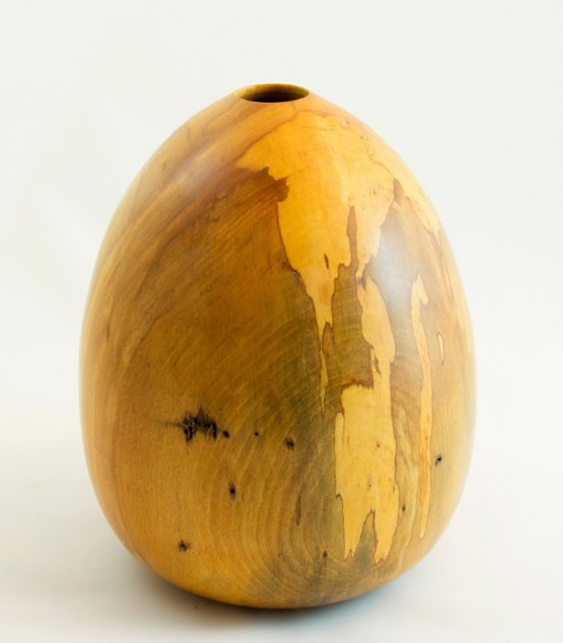 Wood Vase Spalted Beech #127- 8.5 x 7in. Wood Vase Spalted Beech