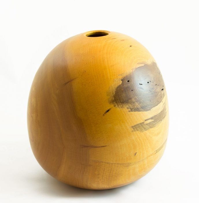 Decorative Wood Vase Spalted Beech #129- 9 x 8po. Decorative Wood Vase Spalted Beech