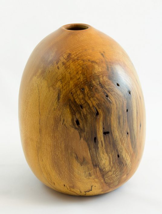 Wood Vase Spalted Beech #130- 9 x 7po. Wood Vase Spalted Beech
