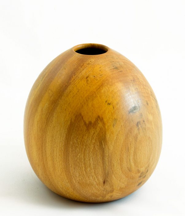Wood Vase Spalted Beech #131- 5.5 x 5.5in. Wood Vase Spalted Beech