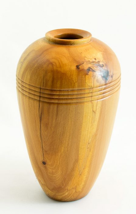 Wood Vase Spalted Beech #157- 9 x 5.5in. Wood Vase Spalted Beech