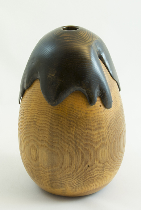 Wood Vase Ash- Eggplant Wood Vase Ash- Eggplant