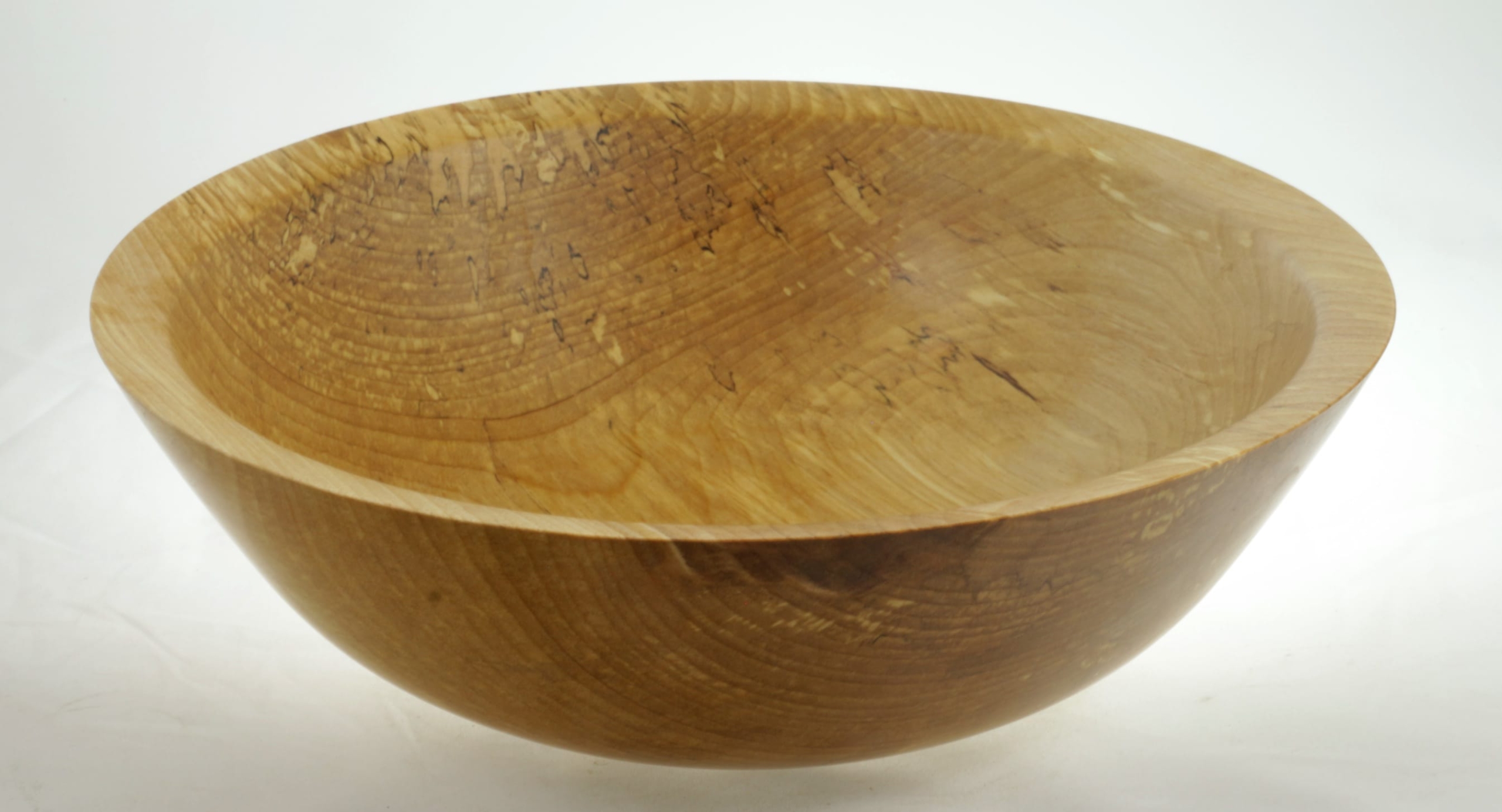 Wood salad bowl #812-Spalted White Birch 12.5in. x 4in. Wood salad bowl #812-Spalted White Birch 12.5in. x 4in.