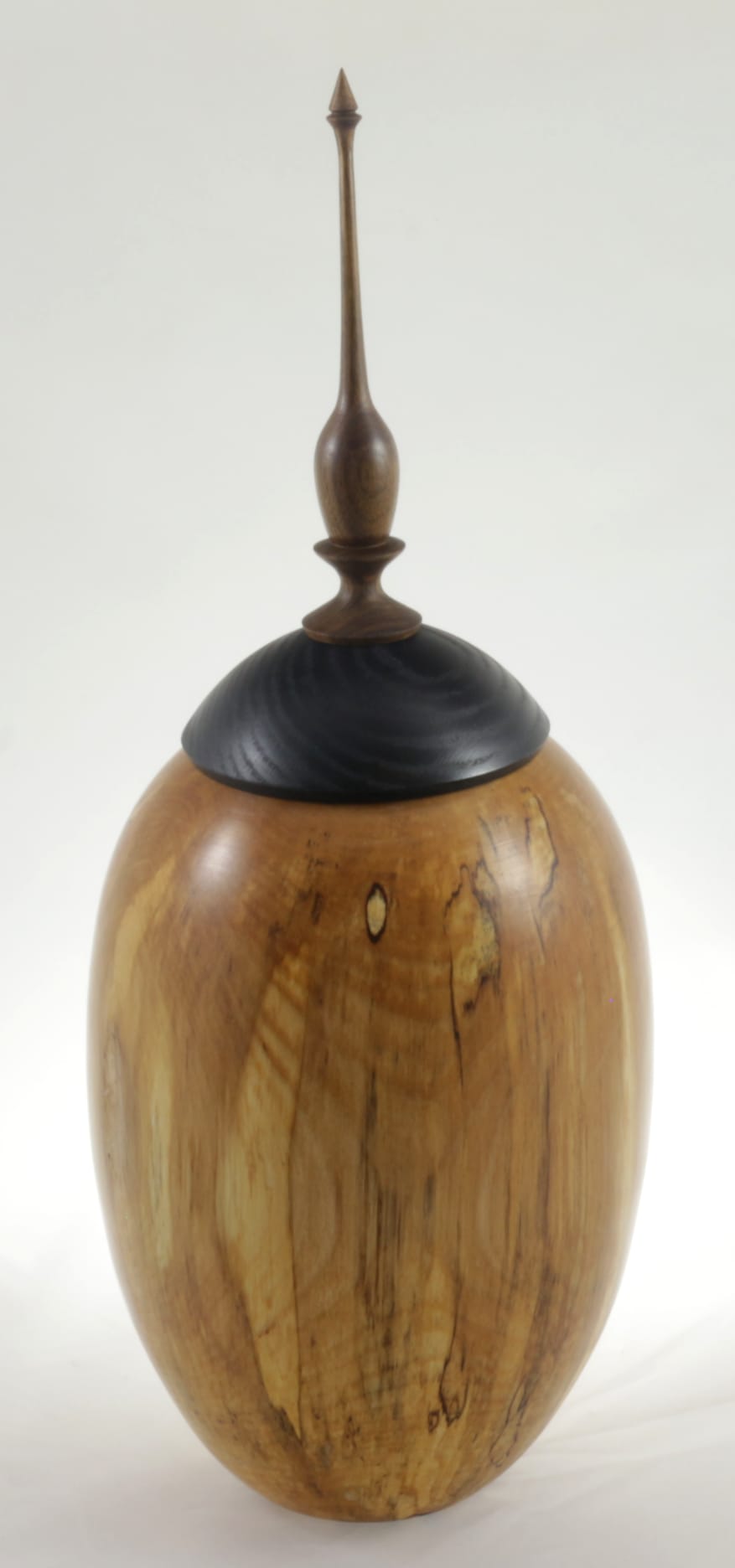 Wood cremation urn - #116-Spalted White Birch 7.5 x 17.5in. Wood cremation urn - #116-Spalted White Birch 7.5 x 17.5in.