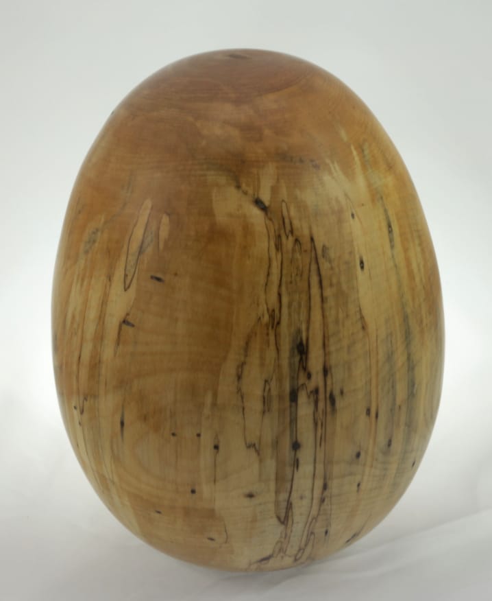Wood cremation urn - #135-Spalted White Birch 8 x 9.75in. Wood cremation urn - #135-Spalted White Birch 8 x 9.75in.