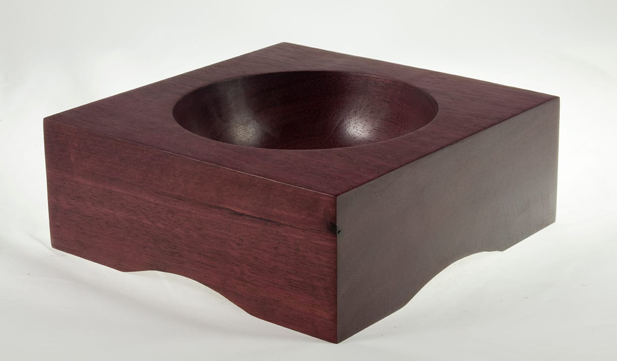 Wooden bowl purpleheart #607-7.5 x 2.75in. Wooden bowl purpleheart #607-7.5 x 2.75in.