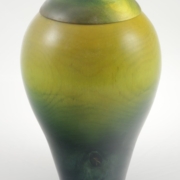 Wood cremation urn - #140a- White Birch 6,75 x 10in.