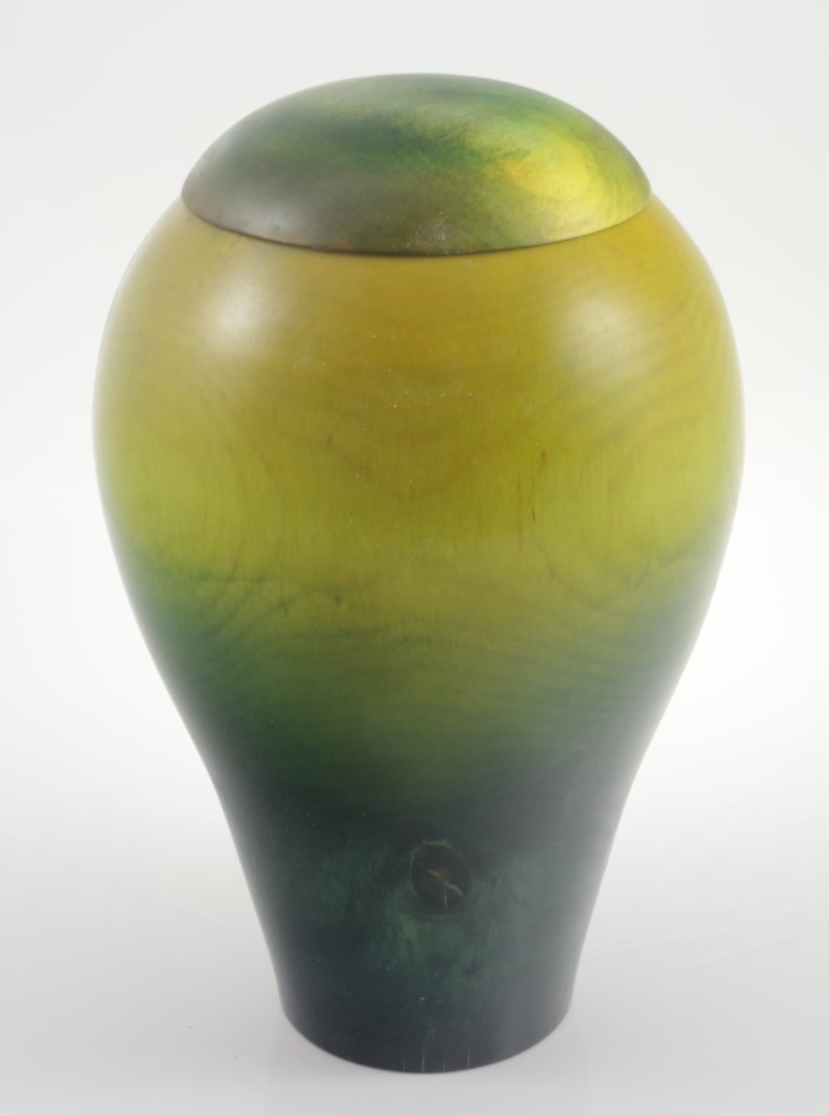 Wood cremation urn - #140a- White Birch 6,75 x 10in.