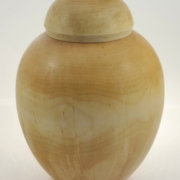 Wood cremation urn - #143- White Birch 8,5 x 11,25in.